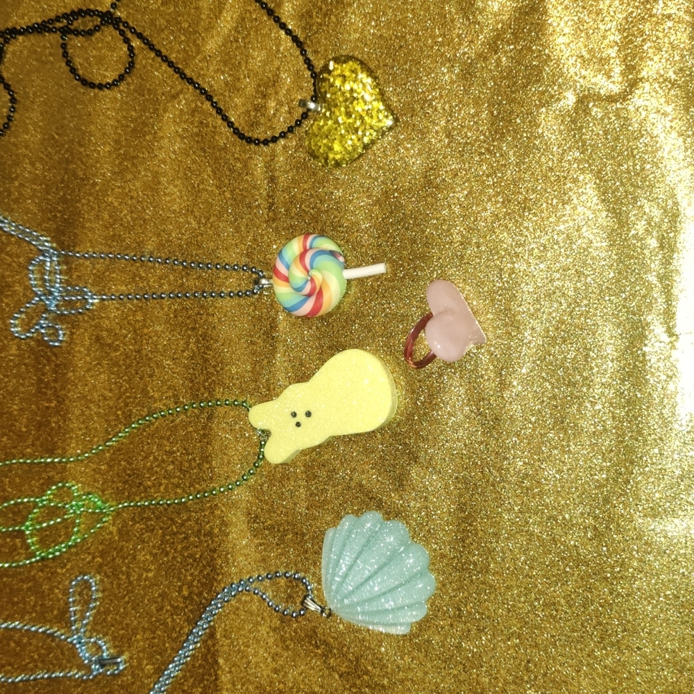 Lot of Girls Necklaces/Pendants/Ring Interchangeable